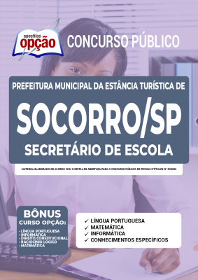 Apostila Prefeitura de Socorro - SP - Secretário de Escola