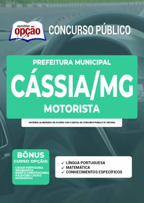 Apostila Prefeitura de Cássia - MG - Motorista