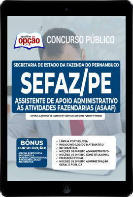 Apostila SEFAZ-PE em PDF - Assistente de Apoio Administrativo às Atividades Fazendárias (AsAAF)