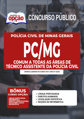 Apostila PC-MG - Comum a Todas as Áreas de Técnico Assistente da Polícia Civil