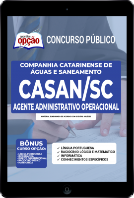 Apostila CASAN-SC em PDF - Agente Administrativo Operacional