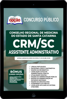 Apostila CRM-SC em PDF - Assistente Administrativo