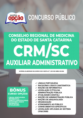 Apostila CRM-SC - Auxiliar Administrativo