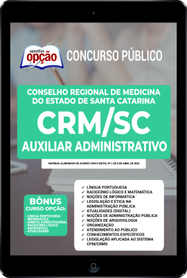 Apostila CRM-SC em PDF - Auxiliar Administrativo