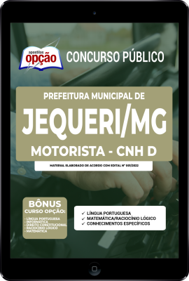 Apostila Prefeitura de Jequeri - MG em PDF - Motorista - CNH D