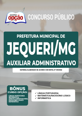 Apostila Prefeitura de Jequeri - MG - Auxiliar Administrativo