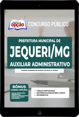 Apostila Prefeitura de Jequeri - MG em PDF - Auxiliar Administrativo
