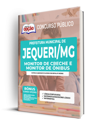 Apostila Prefeitura de Jequeri - MG - Monitor de Creche e  Monitor de Ônibus
