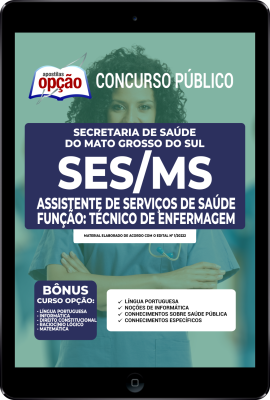 Apostila SES-MS em PDF - Assistente de Serviços de Saúde - Função: Técnico de Enfermagem