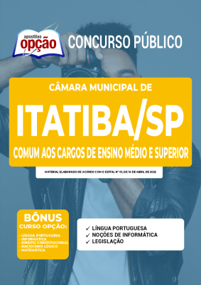Apostila Câmara de Itatiba - SP - Comum aos Cargos de Ensino Médio e Superior
