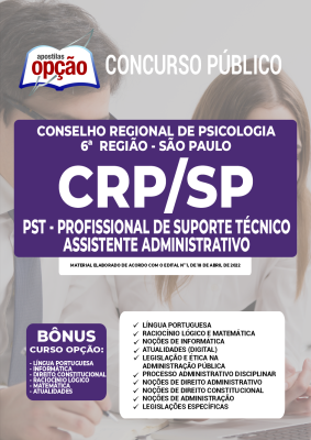 Apostila CRP-SP - PST - Profissional de Suporte Técnico - Assistente Administrativo