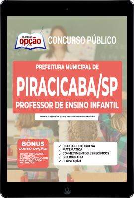 Apostila Prefeitura de Piracicaba - SP em PDF - Professor de Educação Infantil