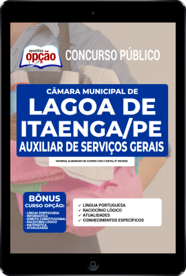 Apostila Câmara de Lagoa de Itaenga - PE em PDF - Auxiliar de Serviços Gerais