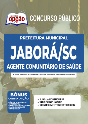 Apostila Prefeitura de Jaborá - SC - Agente de Combate a Epidemias