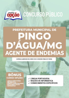 Apostila Prefeitura de Pingo D'Água - MG - Agente de Endemias