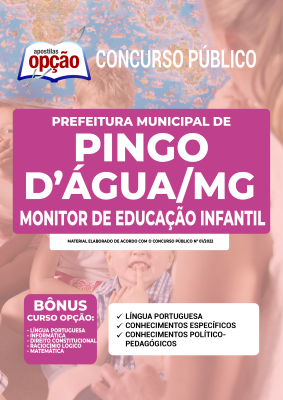 Apostila Prefeitura de Pingo D'Água - MG - Monitor de Educação Infantil