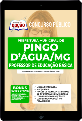 Apostila Prefeitura de Pingo D'Água - MG em PDF - Professor de Educação Básica