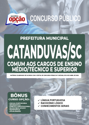 Apostila Prefeitura de Catanduvas - SC - Comum aos Cargos de Ensino Médio/Técnico e Superior