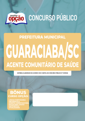 Apostila Prefeitura de Guaraciaba - SC - Agente Comunitário de Saúde