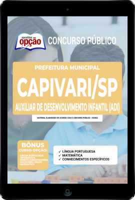 Apostila Prefeitura de Capivari - SP em PDF - Auxiliar de Desenvolvimento Infantil (ADI)