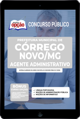 Apostila Prefeitura de Córrego Novo - MG em PDF - Agente Administrativo