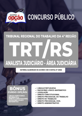 Apostila TRT-RS - Analista Judiciário - Área Judiciária