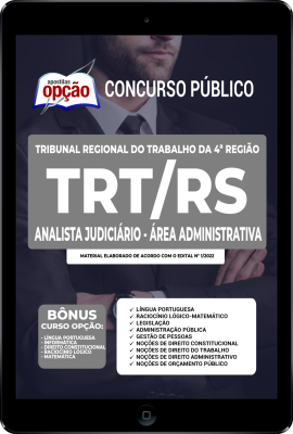 Apostila TRT-RS em PDF - Analista Judiciário - Área Administrativa