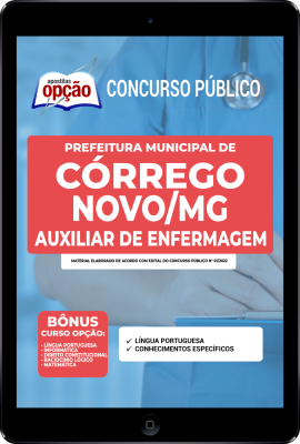 Apostila Prefeitura de Córrego Novo - MG em PDF - Auxiliar de Enfermagem