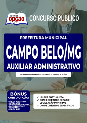 Apostila Câmara de Campo Belo - MG - Auxiliar Administrativo