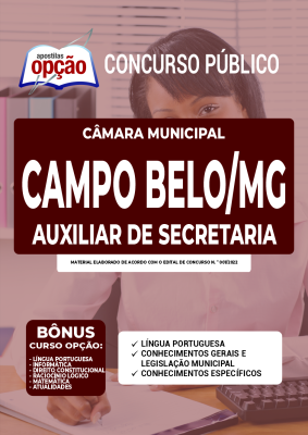 Apostila Câmara de Campo Belo - MG - Auxiliar de Secretaria