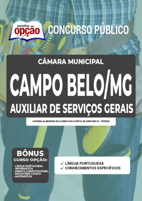 Apostila Câmara de Campo Belo - MG - Auxiliar de Serviços Gerais