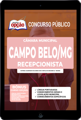 Apostila Câmara de Campo Belo - MG em PDF - Recepcionista