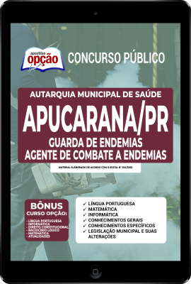 Apostila Autarquia Municipal de Saúde de Apucarana - PR em PDF - Guarda de Endemias - Agente de combate a Endemias