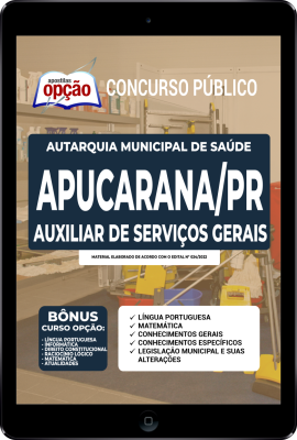 Apostila Autarquia Municipal de Saúde de Apucarana - PR em PDF - Auxiliar de Serviços Gerais