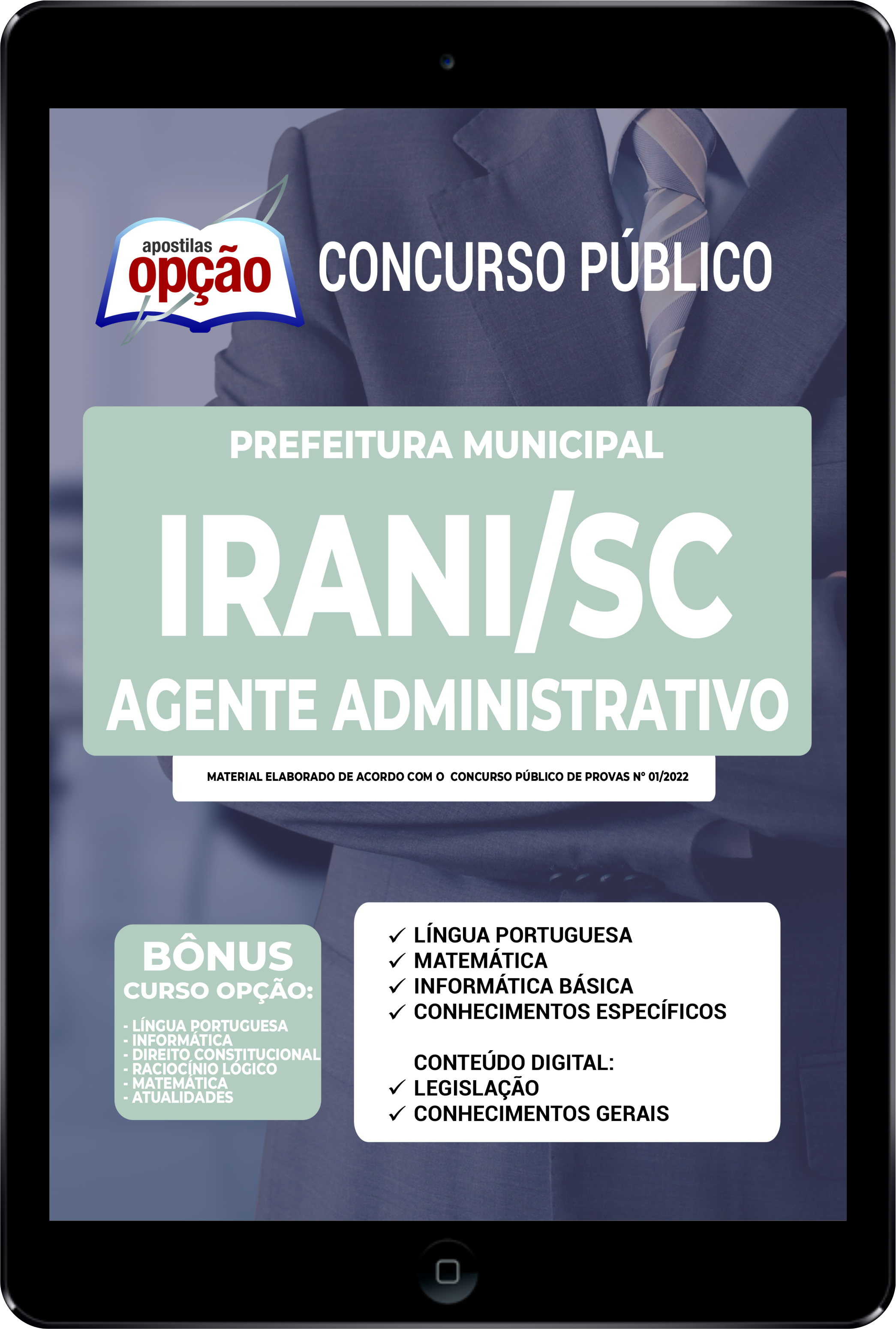 Apostila Prefeitura de Irani - SC PDF - Agente Administrativo 2022