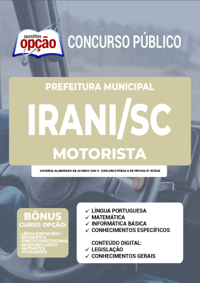 Apostila Prefeitura de Irani - SC - Motorista