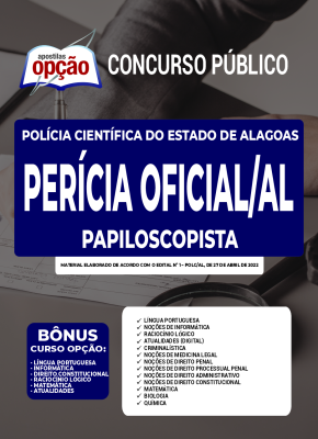 Apostila Perícia Oficial de Alagoas - Papiloscopista
