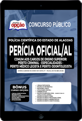 Apostila Perícia Oficial de Alagoas em PDF - Comum aos Cargos de Ensino Superior
