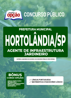 Apostila Prefeitura de Hortolândia - SP - Agente de Infraestrutura - Jardineiro