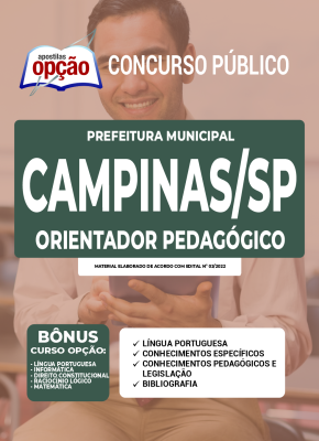 Apostila Prefeitura de Campinas - SP - Orientador Pedagógico