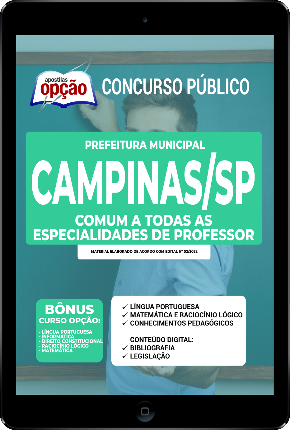 Apostila Prefeitura de Campinas - SP PDF - Comum Professor 2022