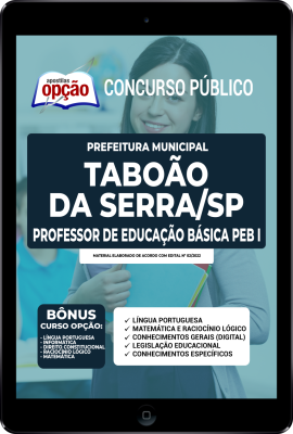 Apostila Prefeitura de Taboão da Serra - SP em PDF - Professor de Educação Básica PEB I