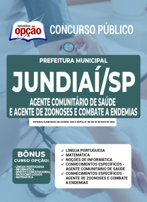 Apostila Prefeitura de Jundiaí - SP - Agente Comunitário de Saúde e Agente de Zoonoses e Combate a Endemias