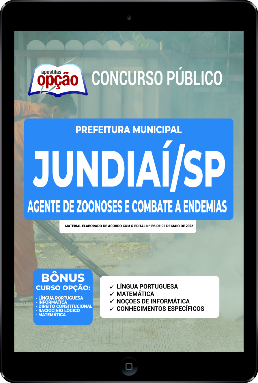 Apostila Prefeitura Jundiaí SP PDF Agente de Zoonoses e Comb Endemias 2022
