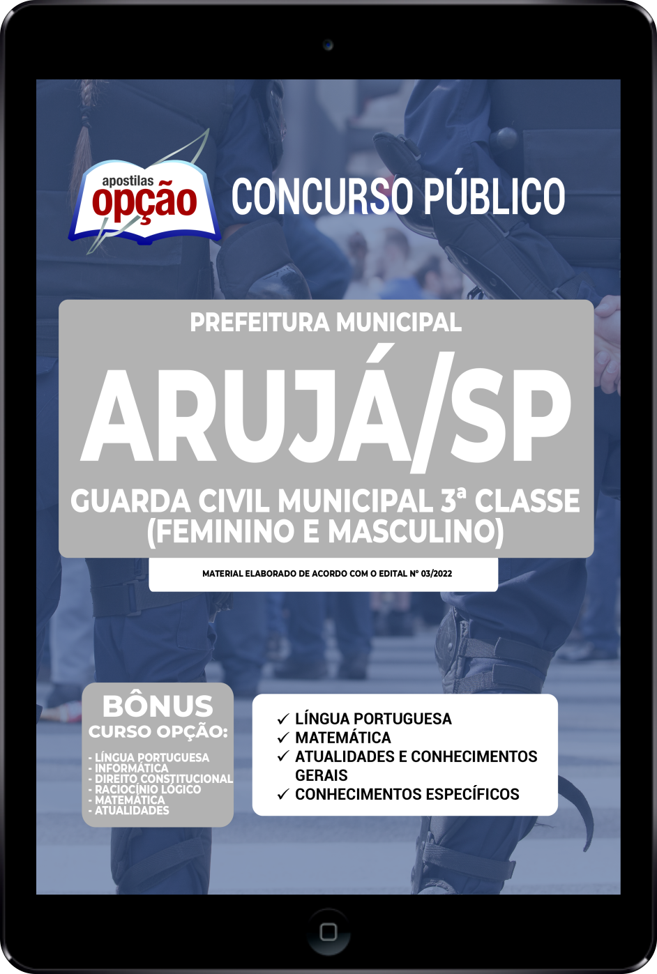 Apostila Prefeitura de Arujá - SP PDF - Guarda Civil Municipal 2022