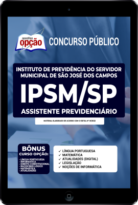 Apostila IPSM de São José dos Campos - SP em PDF - Assistente Previdenciário
