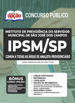 Apostila IPSM de São José dos Campos - SP - Comum a Todas as Áreas de Analista Previdenciário