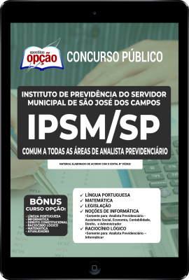 Apostila IPSM de São José dos Campos - SP em PDF - Comum a Todas as Áreas de Analista Previdenciário