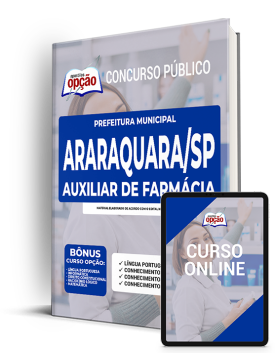 Apostila Prefeitura de Araraquara - SP 2022 - Auxiliar de Farmácia
