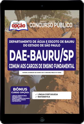 Apostila DAE Bauru - SP em PDF - Comum aos Cargos de Ensino Fundamental